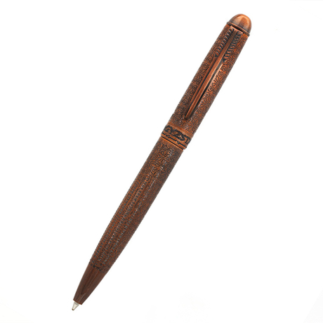 099 Luxe Pen Hoogwaardige OEM -logo Aangepaste geëtste ontwerpen Red Bronze Ballpoint